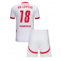 Otroški Nogometni dresi RB Leipzig Arthur Vermeeren #18 Domači 2024-25 Kratek Rokav (+ Kratke hlače)